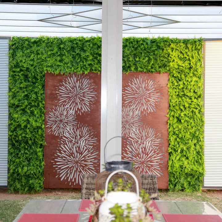 Designer Plants - Wholesale Artificial plant - Lush Fern Artificial Green Wall 40" x 40" 11SQ FT Commercial Grade UV Resistant15