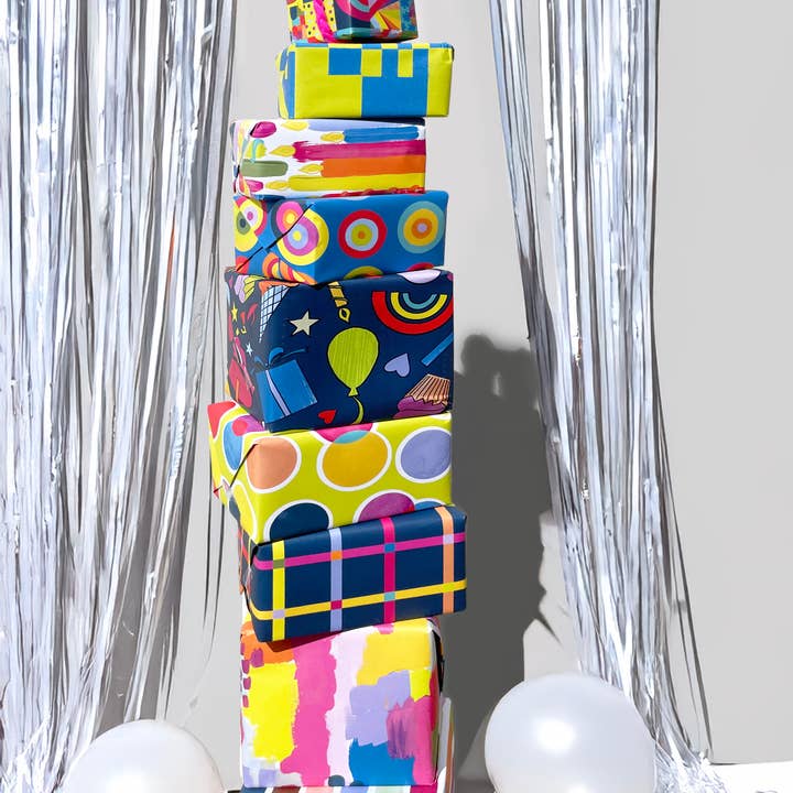 The Paper Curator - Vente Feuille de papier cadeau - Papier Cadeau Joyeux Peint | Papier d'Emballage | Emballage Cadeau | Pictural4