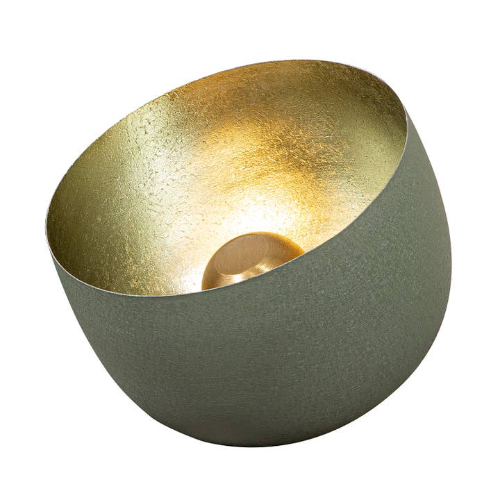 Vloerlamp rond Verda groen H. 34 cm, VE 1 voor wholesale door Gilde Handwerk Macrander GmbH & Co. KG