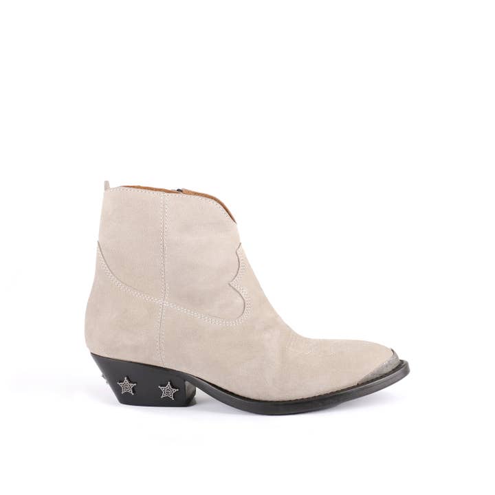 LOW BOOT: OLSEN SUEDE WHITE for wholesale by Catarina Martins