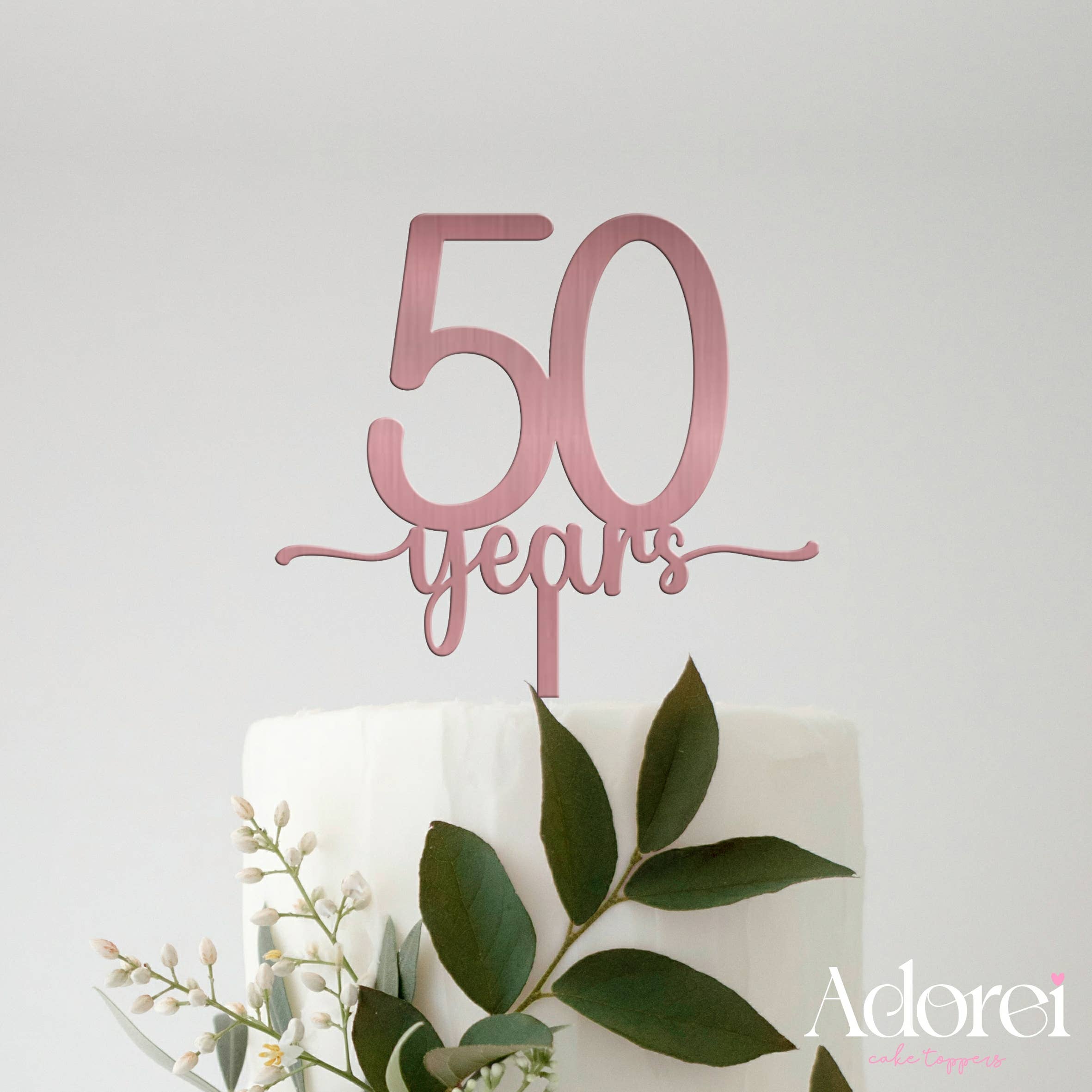 Adorei - Wholesale Cake/Cupcake Topper - 50 years Mirror Acryl Cake Topper  9