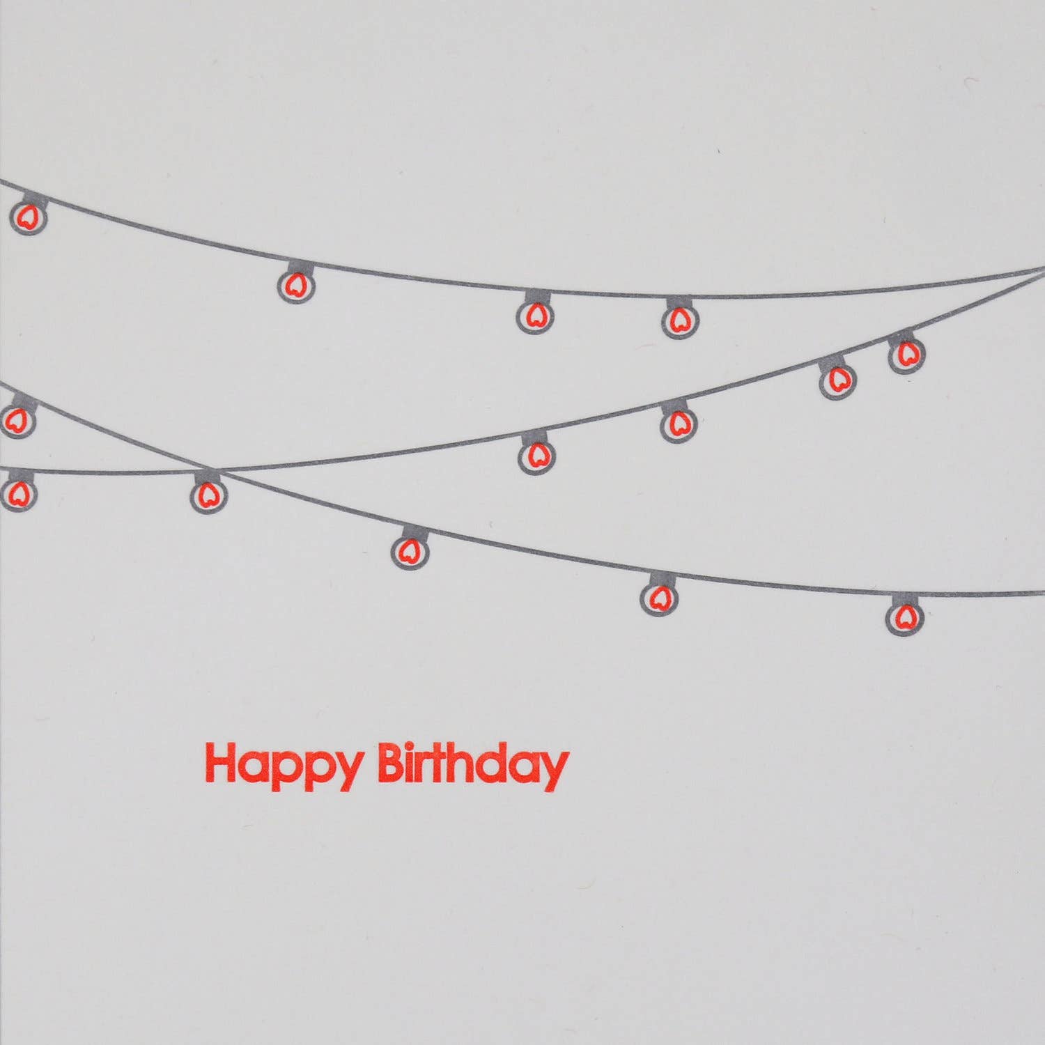 Quick Brown Fox Letterpress - Vendita all'ingrosso Biglietti di auguri - Birthday Lights - Biglietto d'auguri tipografico2