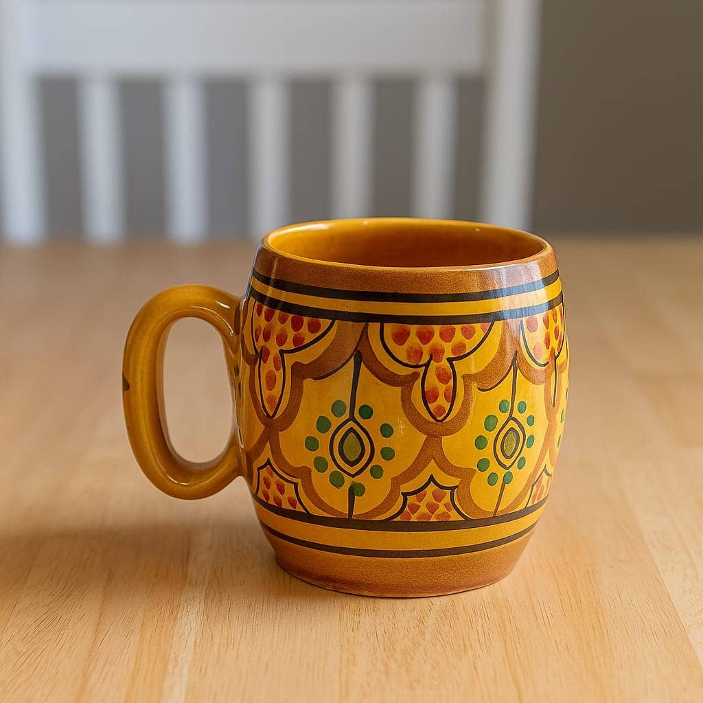 Etnico del Mondo - Wholesale Coffee Mug - Hand-Painted Terracotta Ceramic Mug from Safi #30