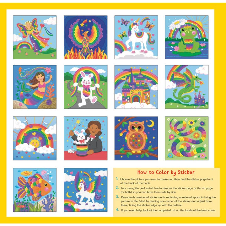Peter Pauper Press - Wholesale Sticker - Kids & Baby - My First Color-By-Sticker Book -- Rainbow Magic1