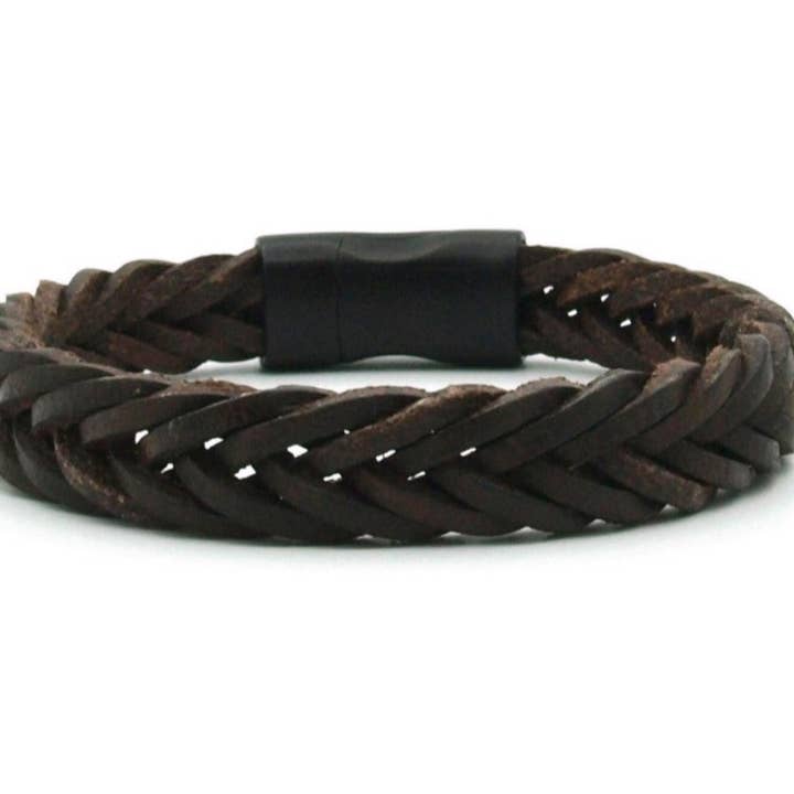 by julian - Wholesale Woven/Braided Bracelet - Ambarawa Nero dark brown