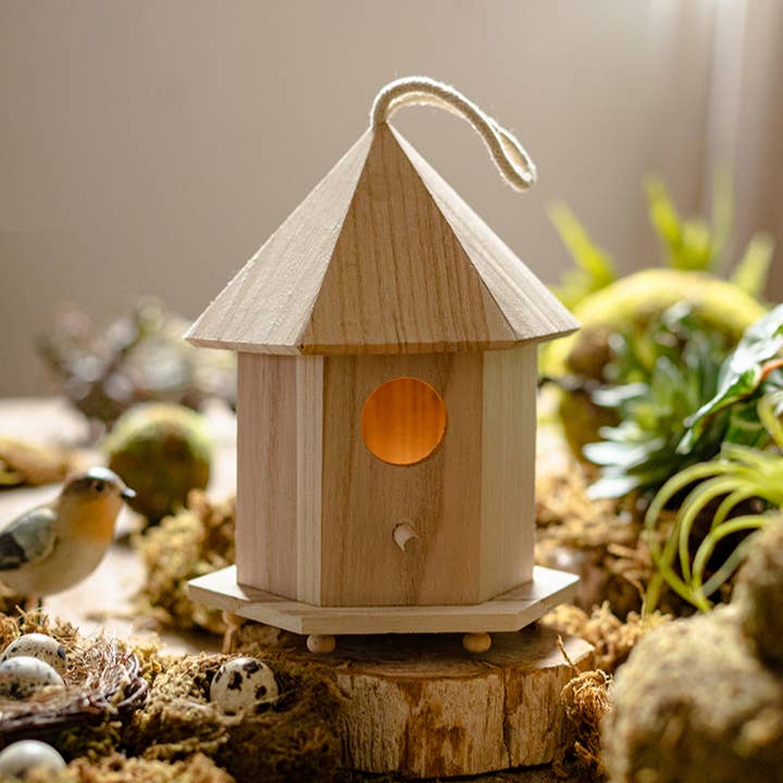 Rustic Reach - Vente Nichoir - Nid d'oiseau en bois massif naturel1
