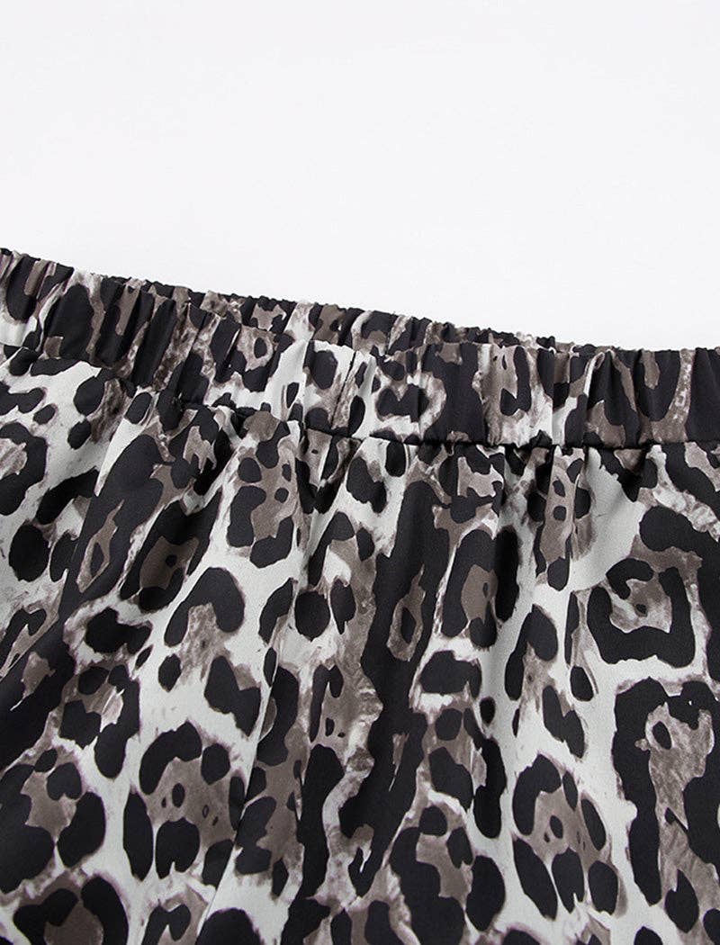 LEOPARD Wide-Leg Satin Animal Print Pants for wholesale on Faire3