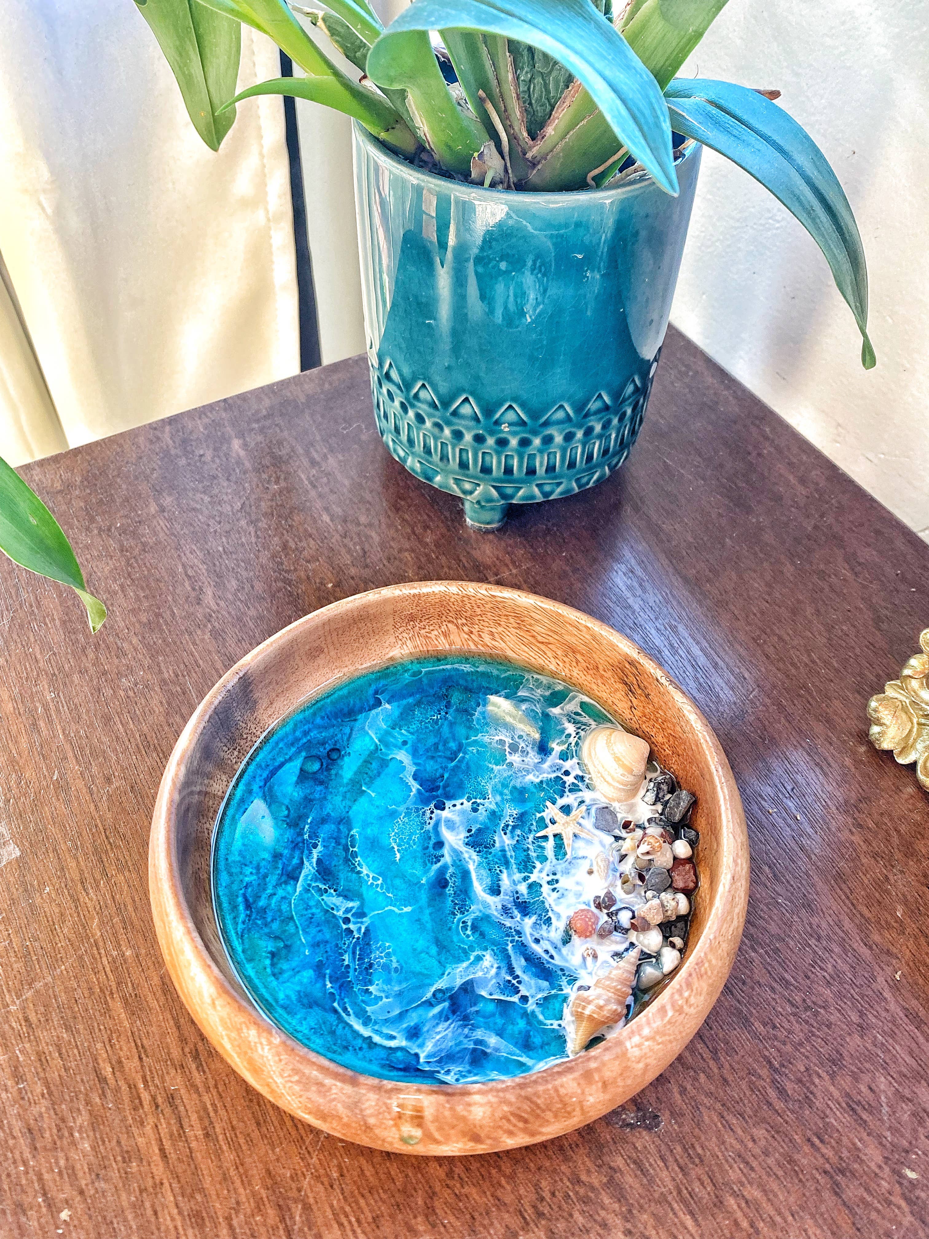 TBM Creations LLC - Wholesale Jewelry Dish - Made in Hawaii Medium Ocean trinket dish bowl | Jewelry dish6