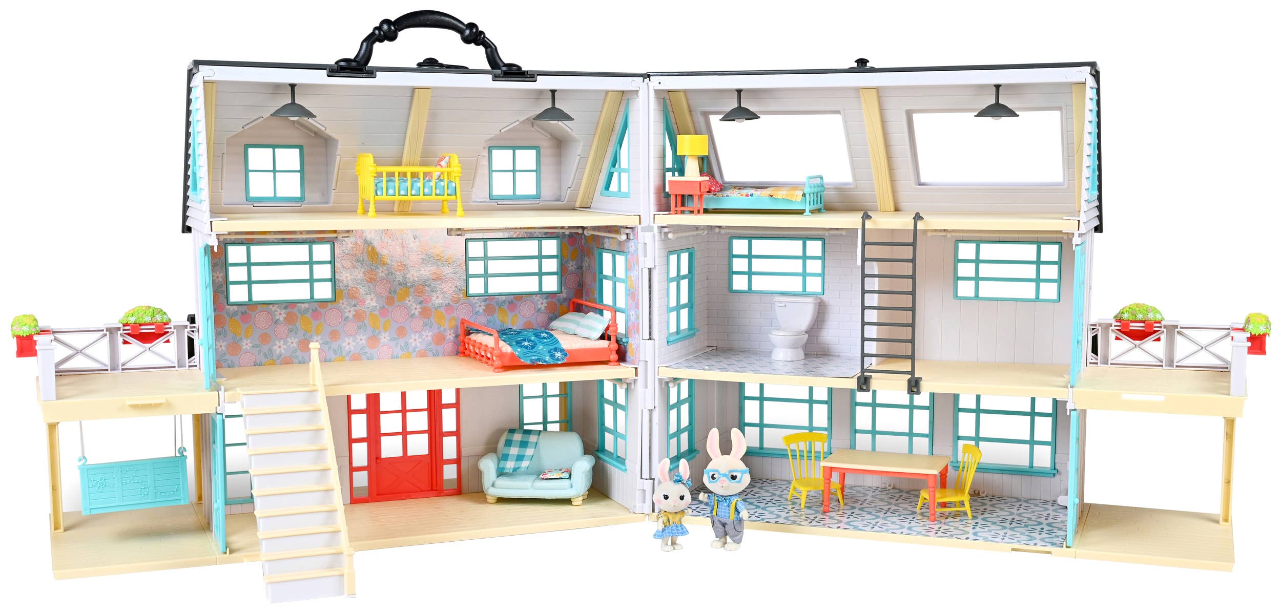 Variety Distributors - Wholesale Toy Set - Kids - Honey Bee Acres Buzzby Farmhouse 51 Piece Dollhouse2