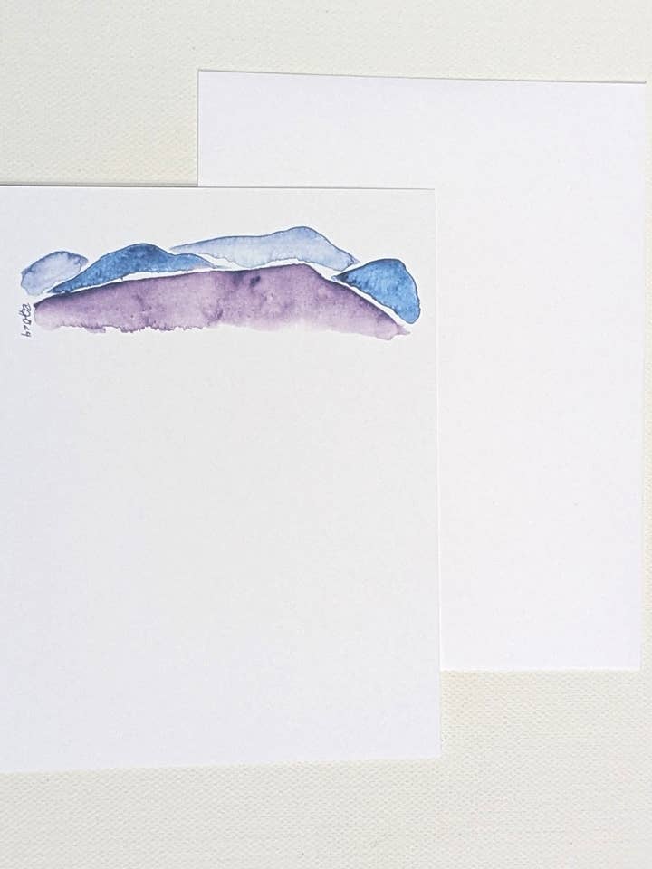 Purple Mountain Notecards for wholesale by Robynnotes, LLC