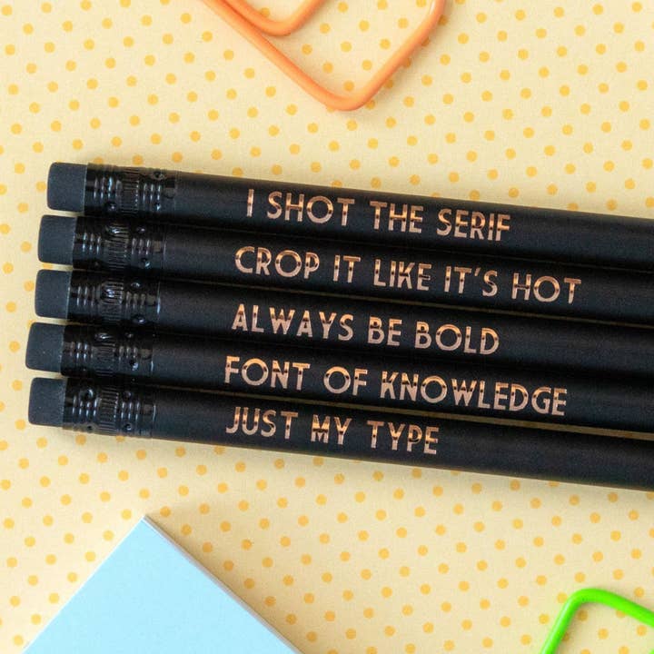 Potloodset Grafisch Ontwerper | Always Be Bold voor wholesale door BETTIE CONFETTI