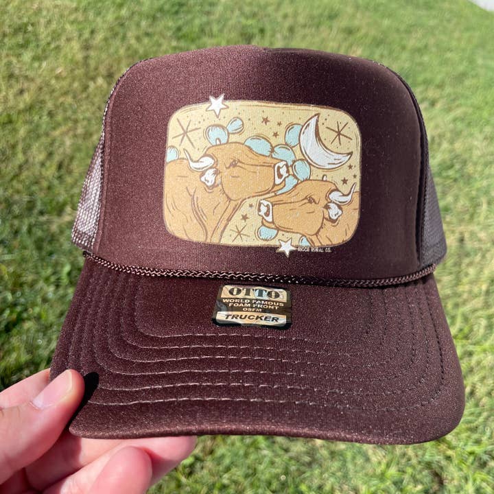 Cows Over Moon - Casquette western Trucker pour la vente par Western Wholesale
