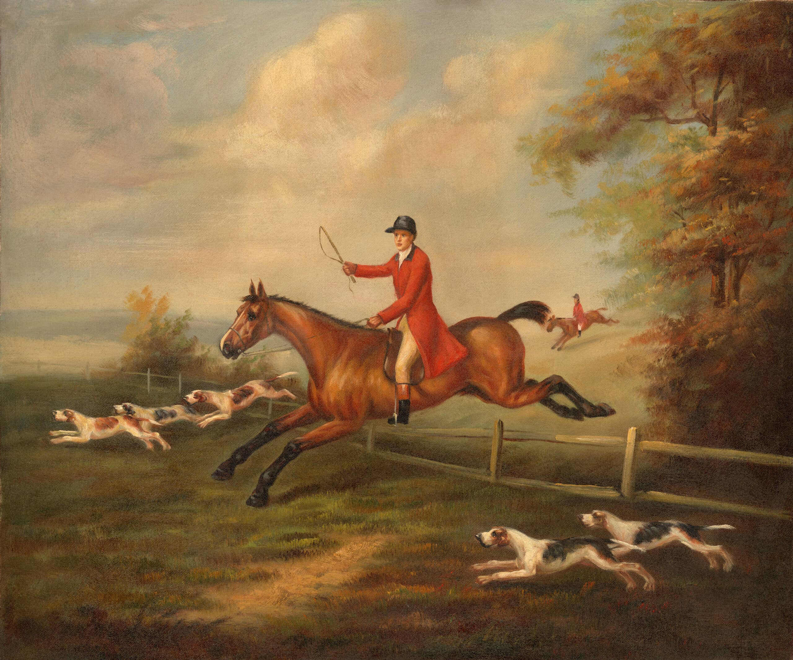Madison Bay Co. - Historical Home Decor Reproductions - Wholesale Painting/Drawing - Fox Hunting Scene Vintage Painting Print on Canvas14