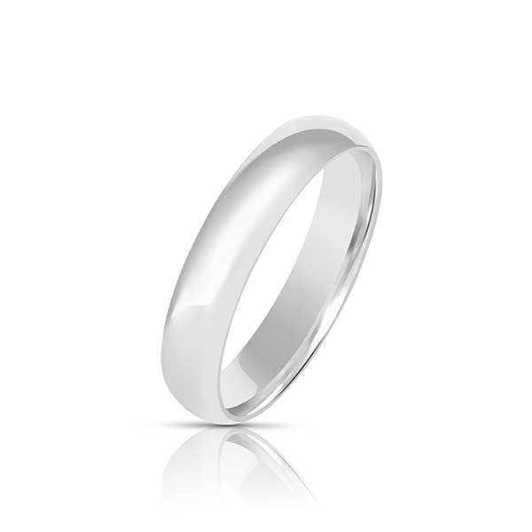 Fede nuziale in argento Sterling 925 da 5 mm per la vendita all'ingrosso da parte di NYC Sterling