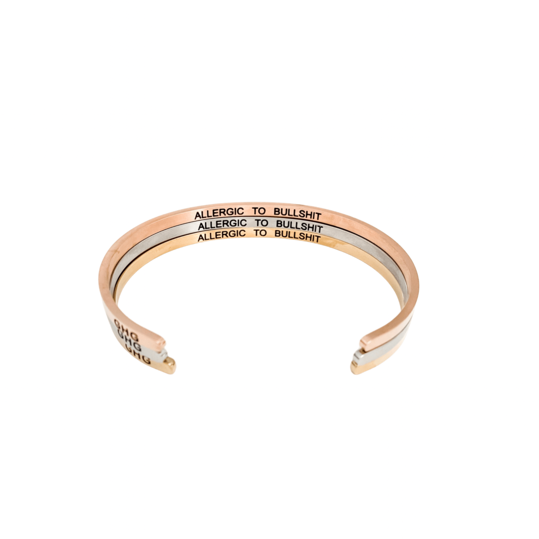 Glass House Goods - Vendita all'ingrosso Bracciale a polsino - ALLERGICO ALLE STRONZATE4