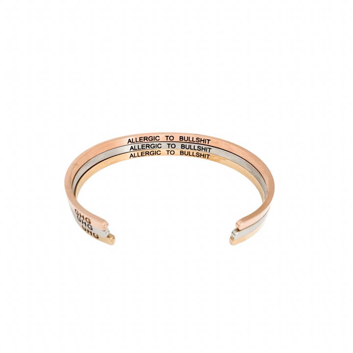 Glass House Goods - Vendita all'ingrosso Bracciale a polsino - ALLERGICO ALLE STRONZATE4