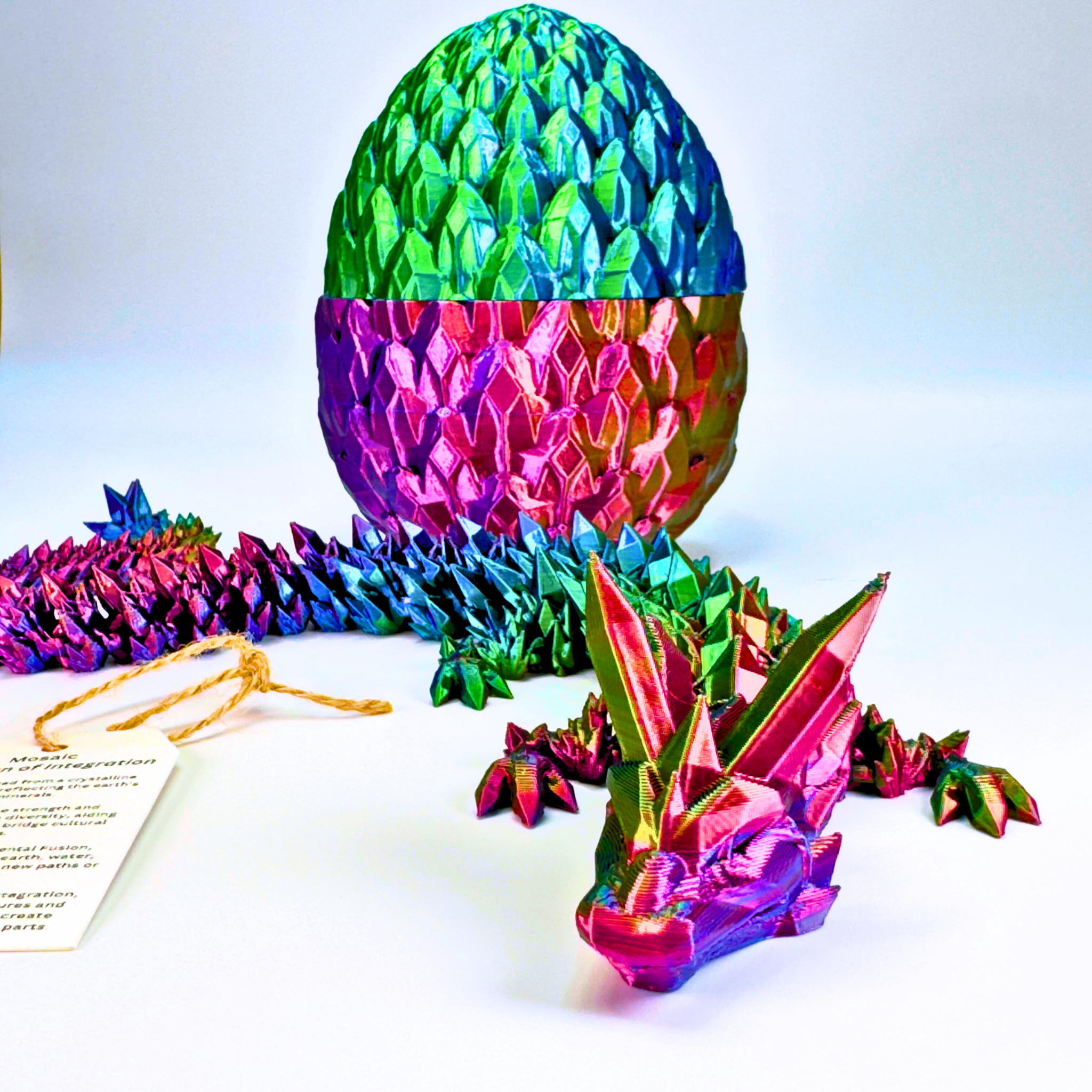 Dragon Fidgets - Wholesale Fidget Toy - Kids - 17IN Crystal Dragon and 6IN Egg Fidget Toy, Decor7