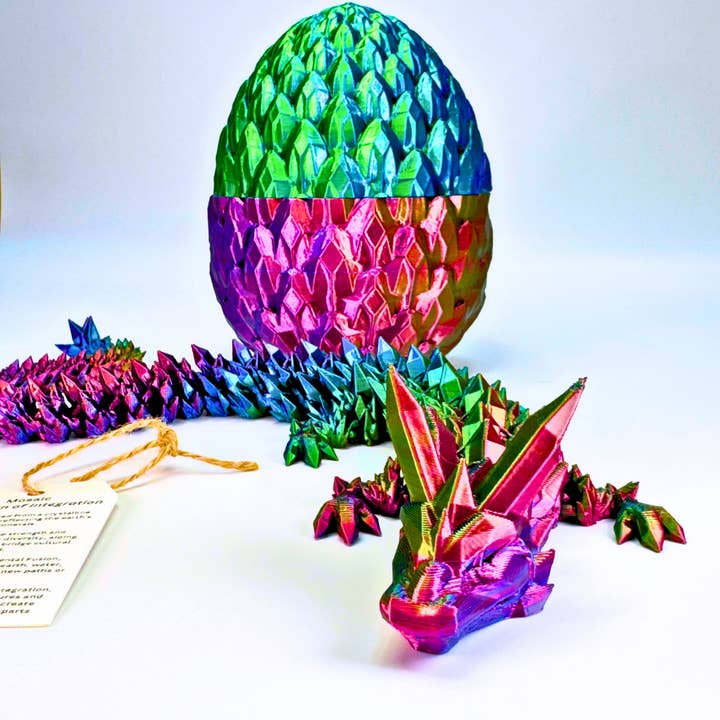 Dragon Fidgets - Wholesale Fidget Toy - Kids - 17IN Crystal Dragon and 6IN Egg Fidget Toy, Decor7