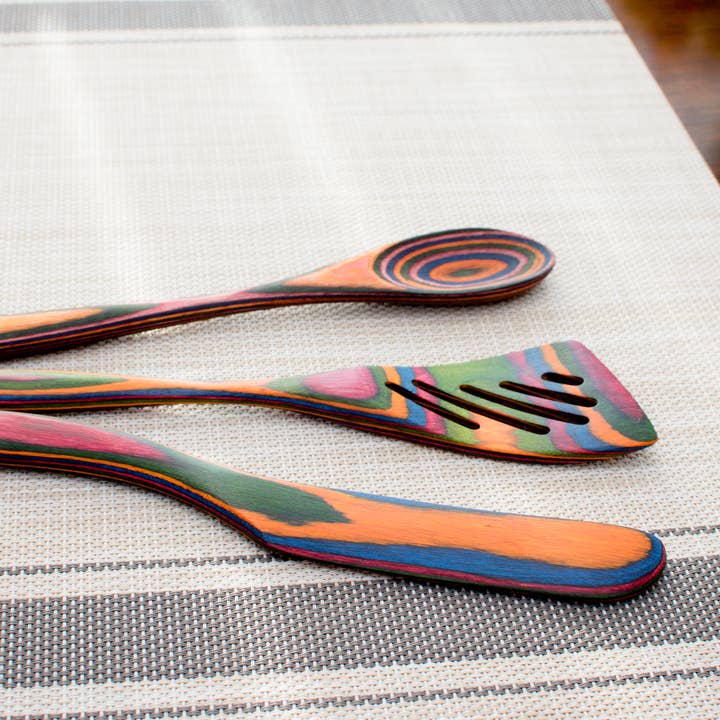 Island Bamboo - Wholesale Cheese Spreader - 8" Rainbow Pakka Spreader2