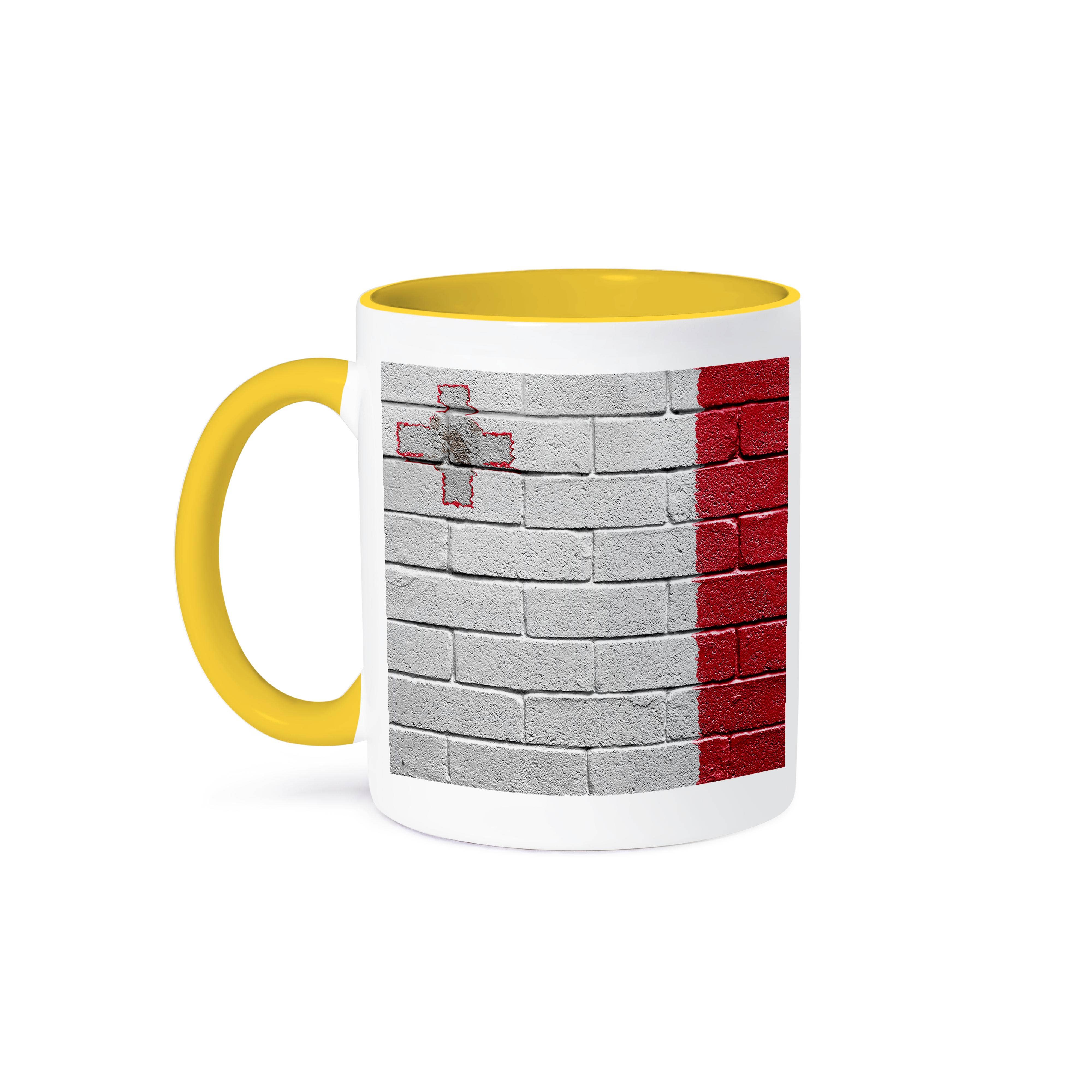 3dRose - Wholesale Coffee Mug - 3dRose, National flag of Malta painted onto a brick wall Maltese, Mug0