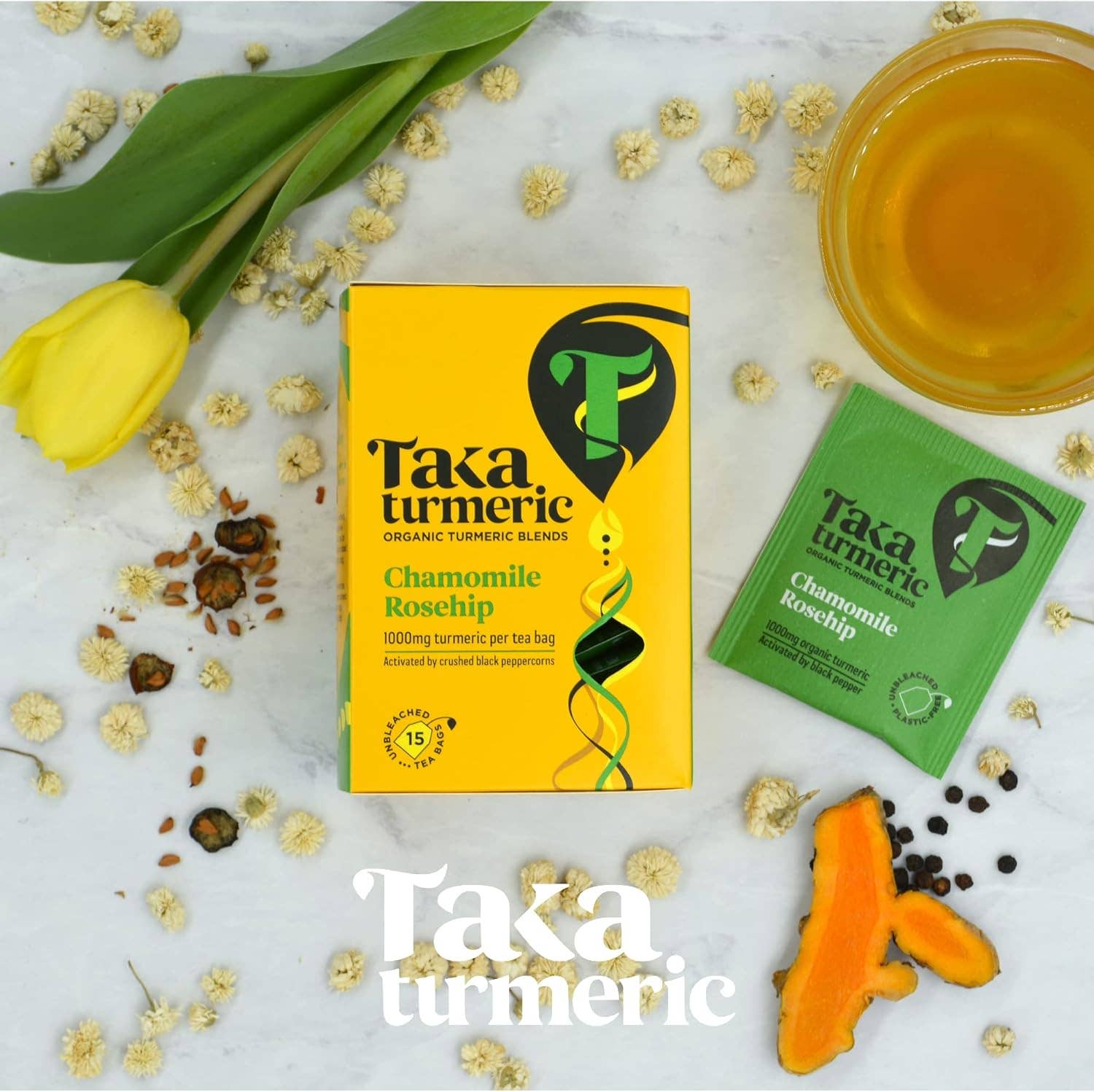 Nutra Brands – wholesale Health/detox tea – Organic Chamomile Rosehip | 15 Teabags5