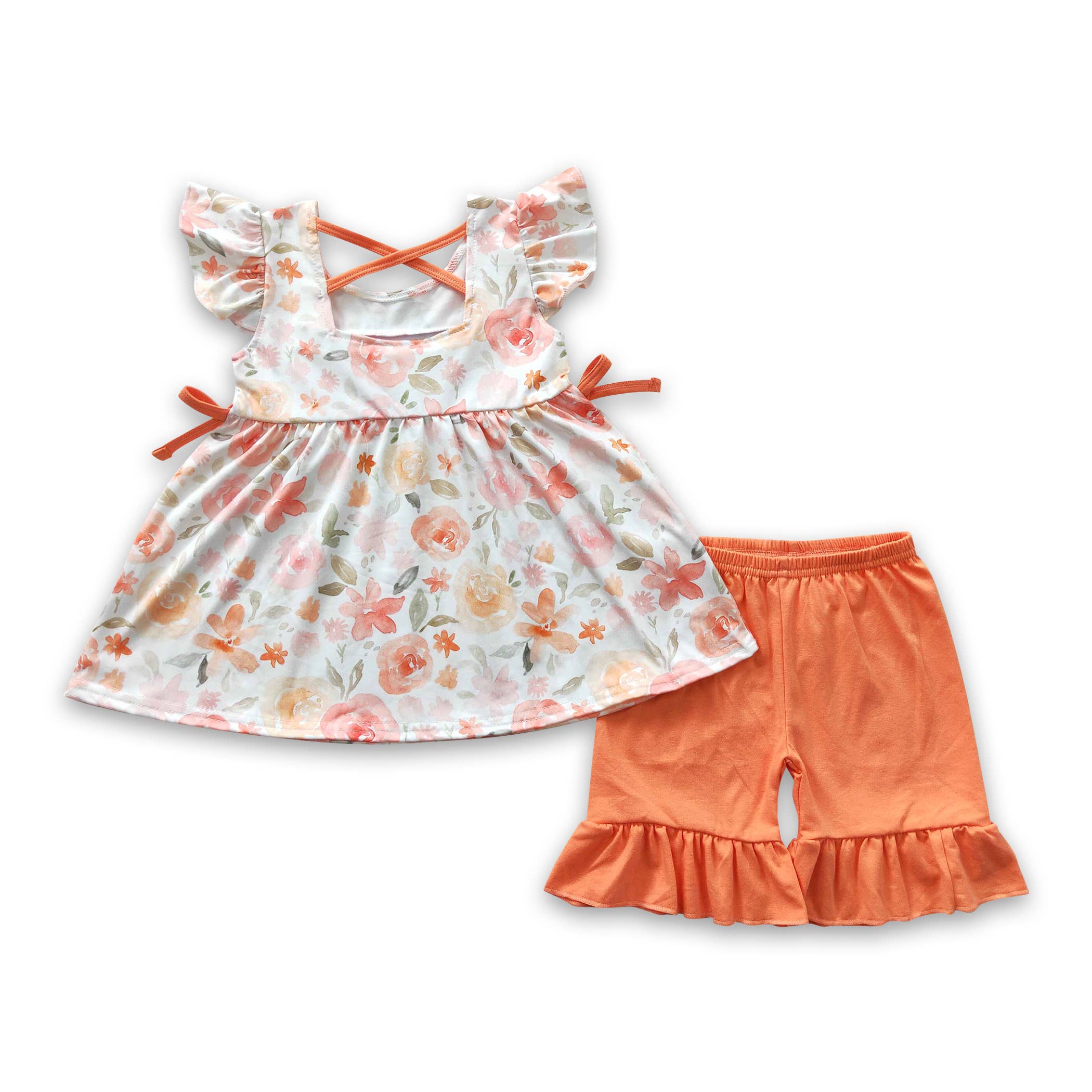 Yawoo Garments - Vente Ensemble de vêtements – bébé - Vêtements pour enfants brodés couleur pêche pour la fête des mères2