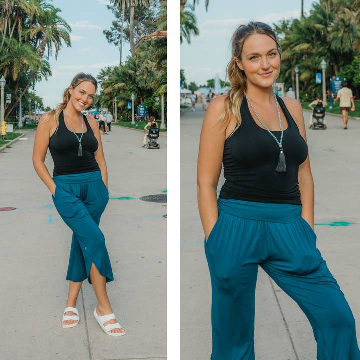 Bamboo Flow Pant - Ocean für den Großhandel von Slightly Buddha