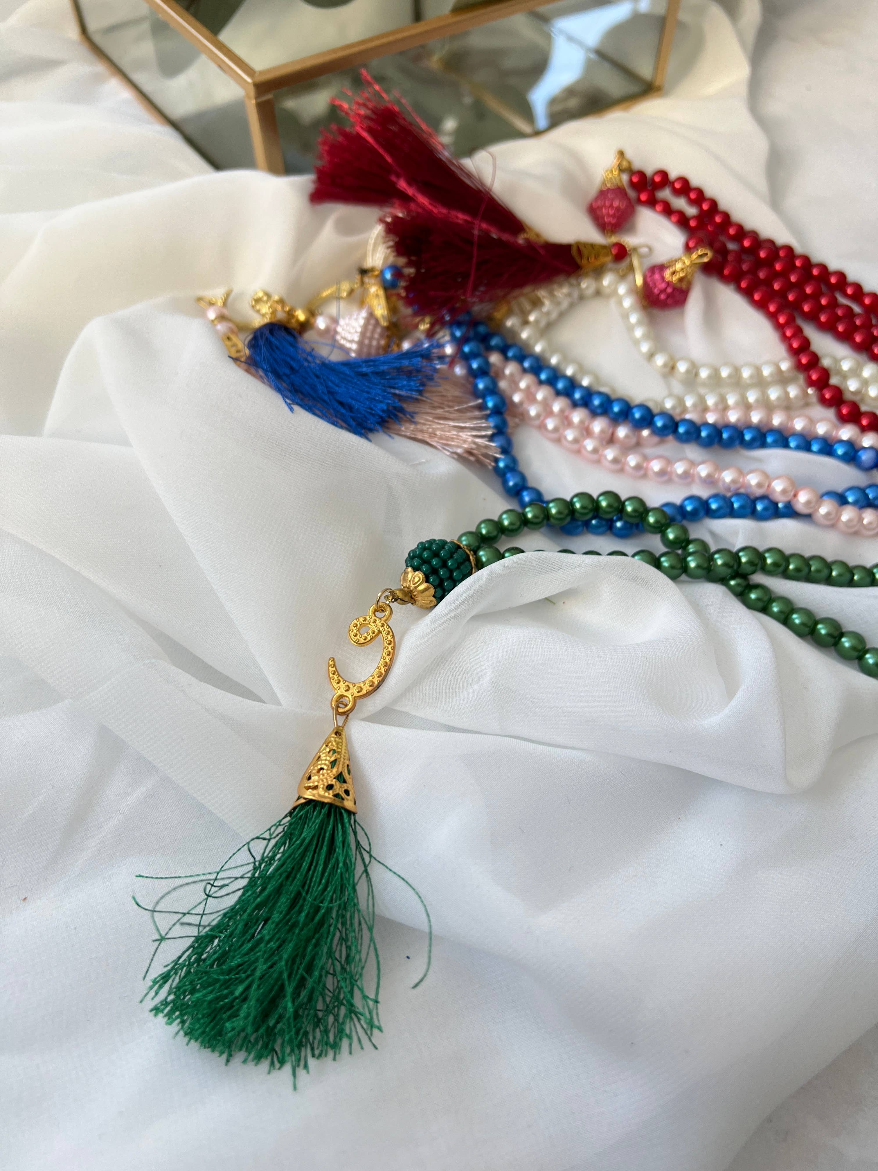 Uniq Favors - Wholesale Prayer Beads Necklace - Velvet Quran Gift in Box, Personalized Islamic Arabic Gift11