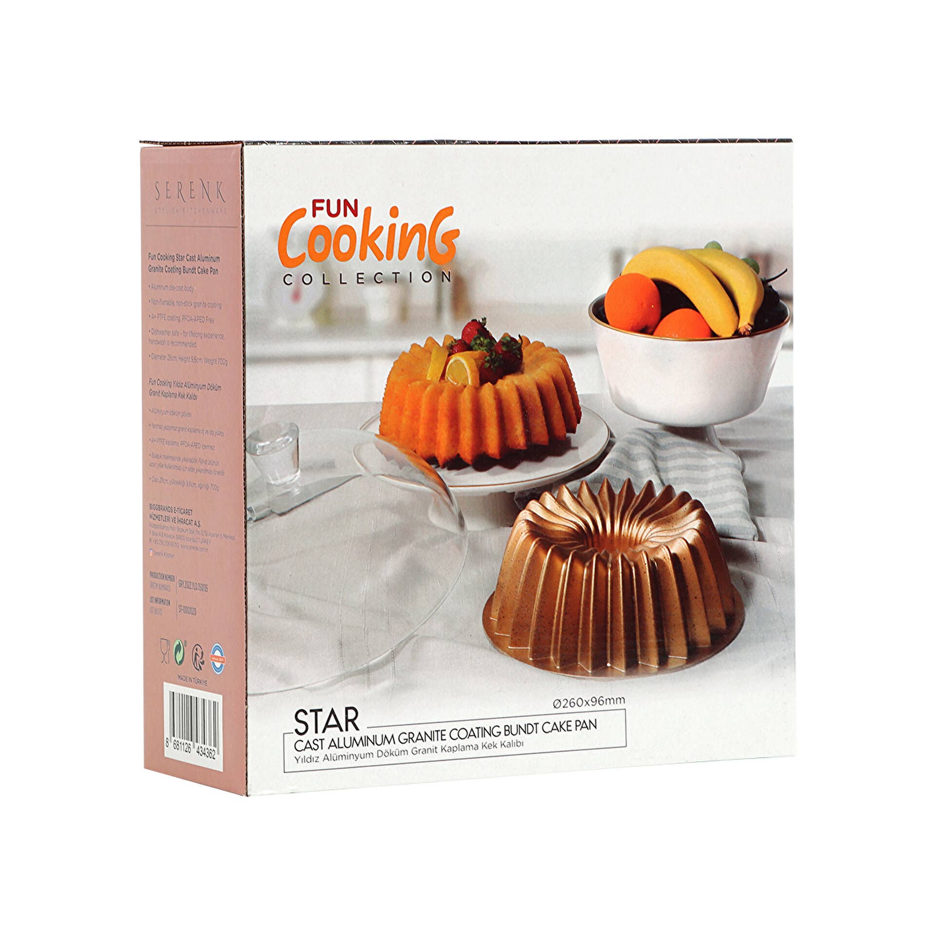 Biggbrands - Wholesale Cake Pan - Serenk Fun Cooking Star Cake Pan 10.2" Inch Bakeware Round6