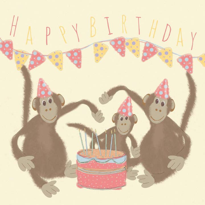 Sophie Morrell - Wholesale Birthday Card - Funkee Monkees