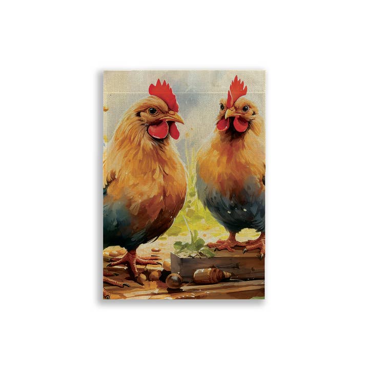 Welcome to our Coop Burlap Garden Flag for wholesale by Works of Heart