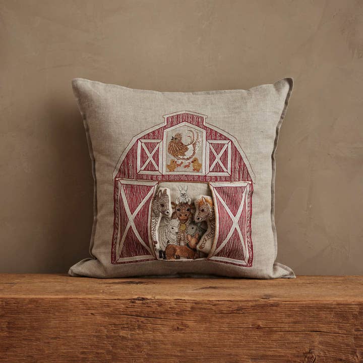 Coral & Tusk - Wholesale Throw/Decorative Pillow - Red Barn Pocket Pillow
