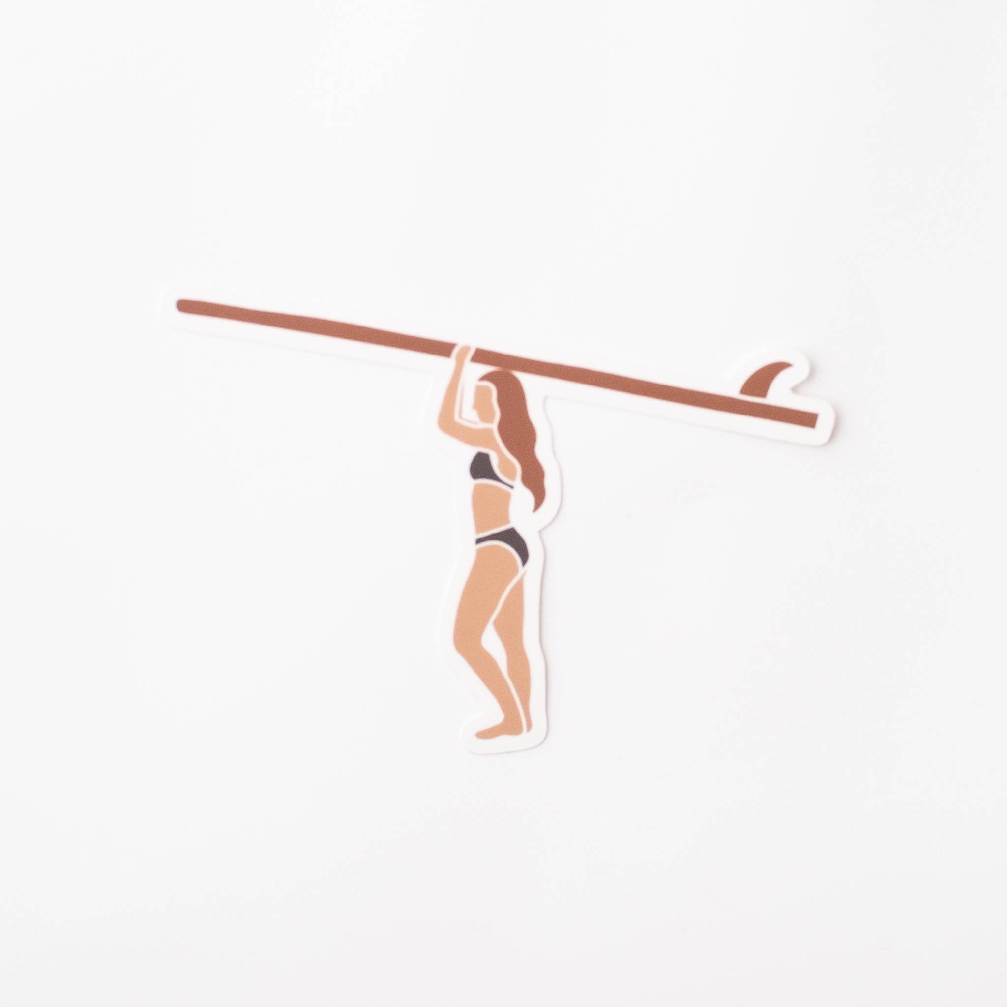 Union Made - Wholesale Sticker - Surfer Girl Standing Vinyl Sticker