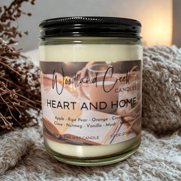 Heart and Home Soy Blend Wax Candle for wholesale by Woodland Creek Candles