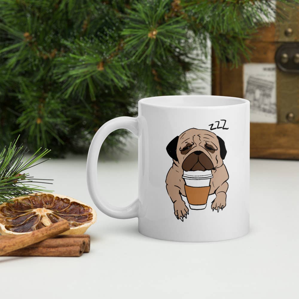 REMOVED BRAND - Wholesale Coffee Mug - Vinny the Pug Caricature #00033