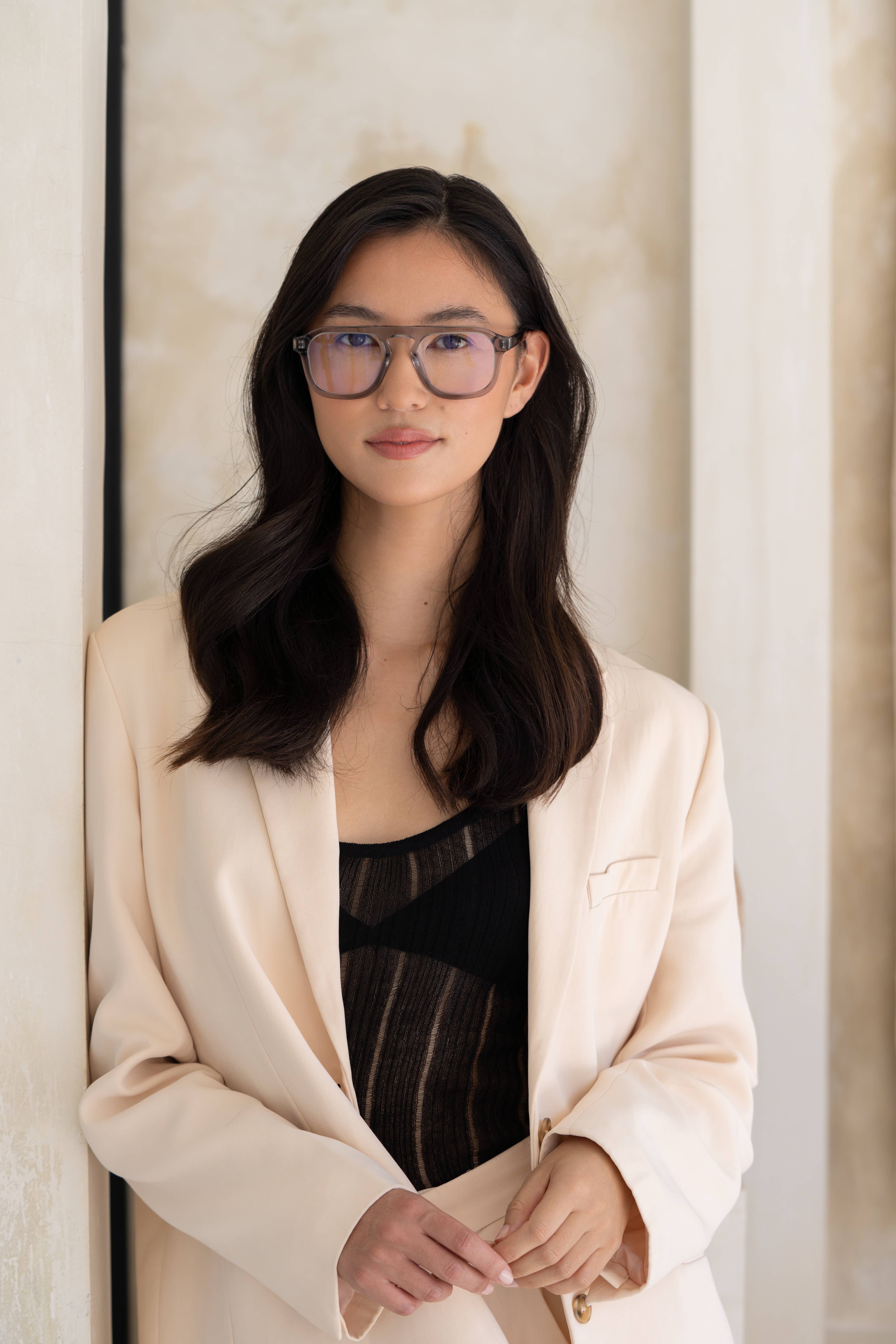 Crystal Gray Addison Blue Light Readers Reading Unisex Eyeglasses  for wholesale on Faire1