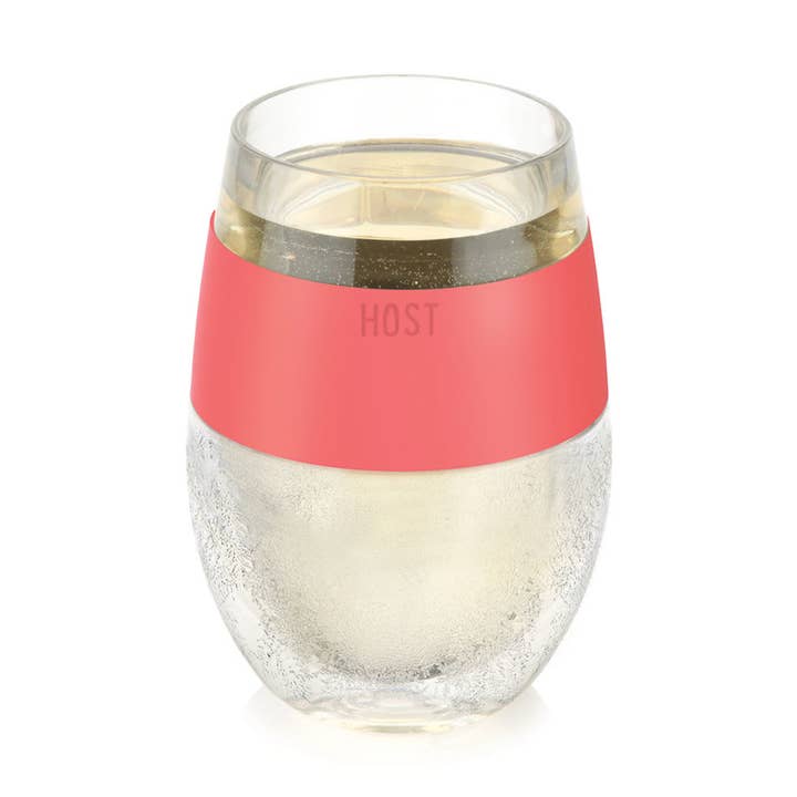 Wine FREEZE™ Cooling Cup Insulated with Cooling Gel in Coral for wholesale by HOST
