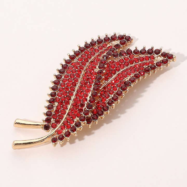 Sensibling Corp. – Großhandel Broschen – Strass-Pavé-Doppelblatt-Brosche6