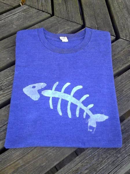 Fish Bone - White for wholesale by Taproot Tees