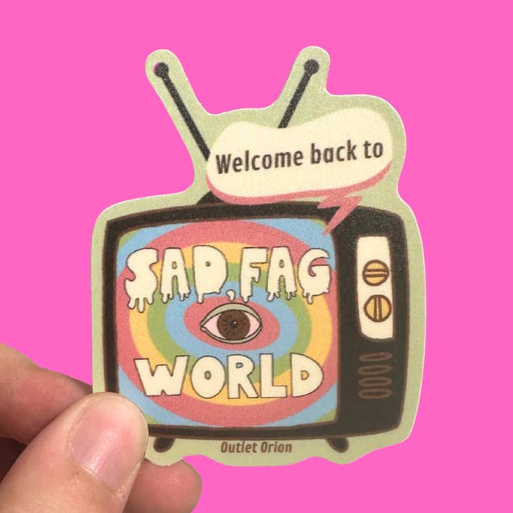Outlet Orion - Wholesale Phone & Laptop Stickers - Sad F*g World Daria-Inspired Bubble-free sticker0