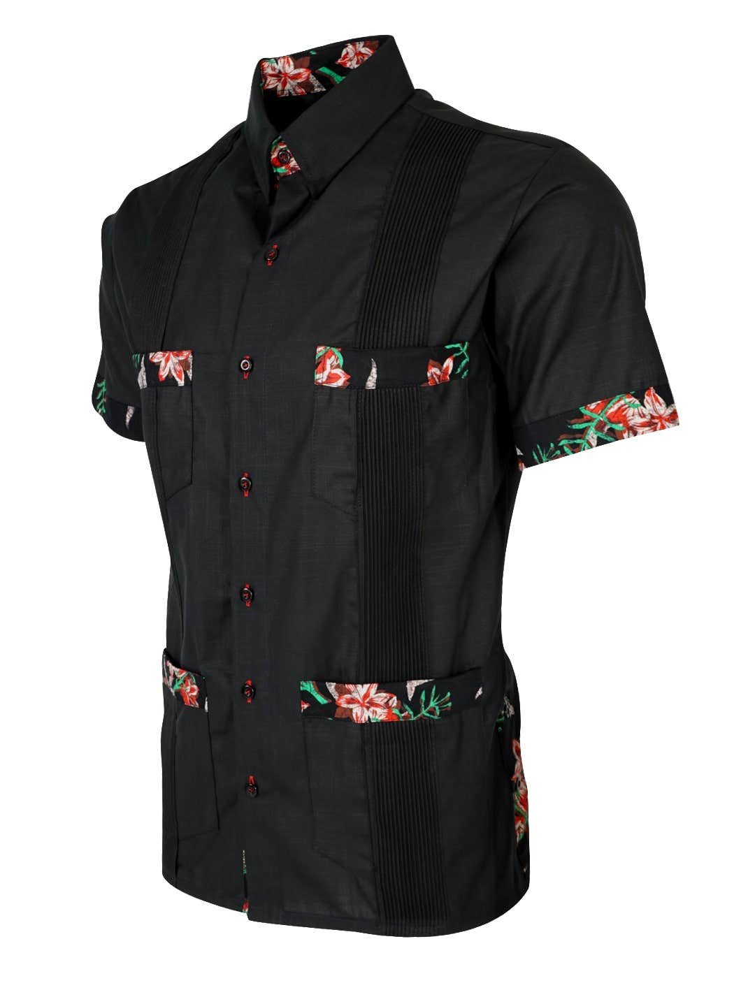 Y.A.Bera Clothing Modern Guayaberas - Wholesale Button Down Shirt - Men's - Midnight in Maui Guayabera1