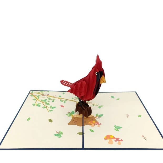 Wonder Paper Art - Venta al por mayor Tarjetas de felicitación - Tarjeta Pop Up Cardinal, Tarjeta 3D