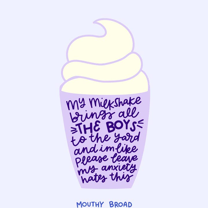 Mein Milchshake bringt Vinyl-Aufkleber für den Großhandel von Mouthy Broad