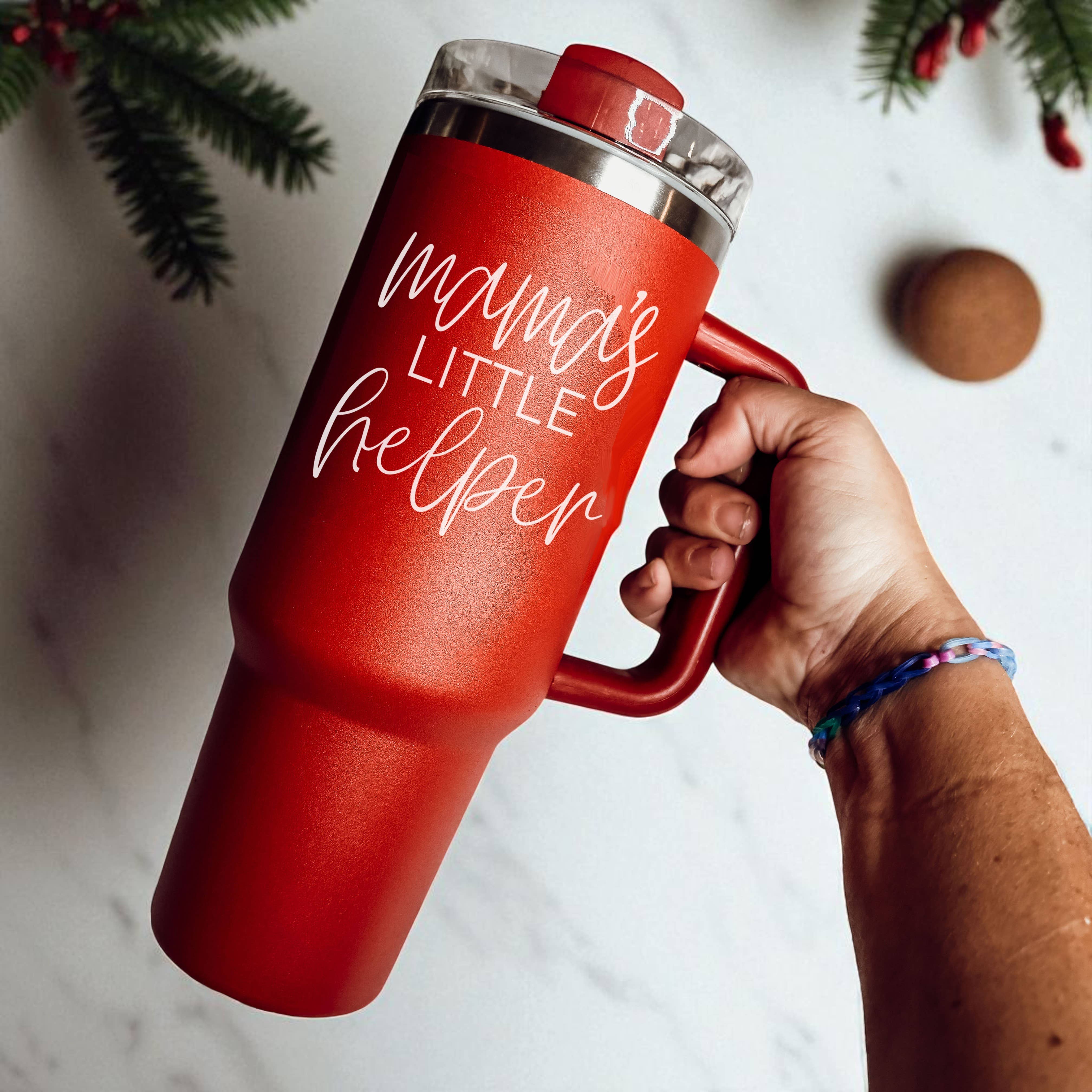 Gia Roma - Wholesale Insulated Mug/Tumbler - Funny Christmas Coffee Mugs, Red Holiday Tumblers With Straw11