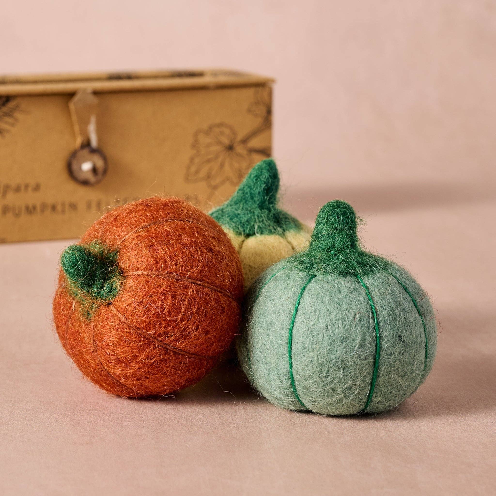 Ten Thousand Villages - Wholesale Bar Soap - Sapha Pumpkin Shaped Felted Soaps1