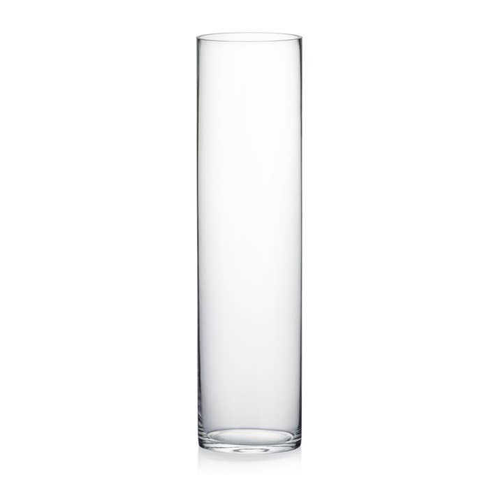 WGV Clear Cylinder Glass Vase - 6" x 24"H for wholesale by WGV International