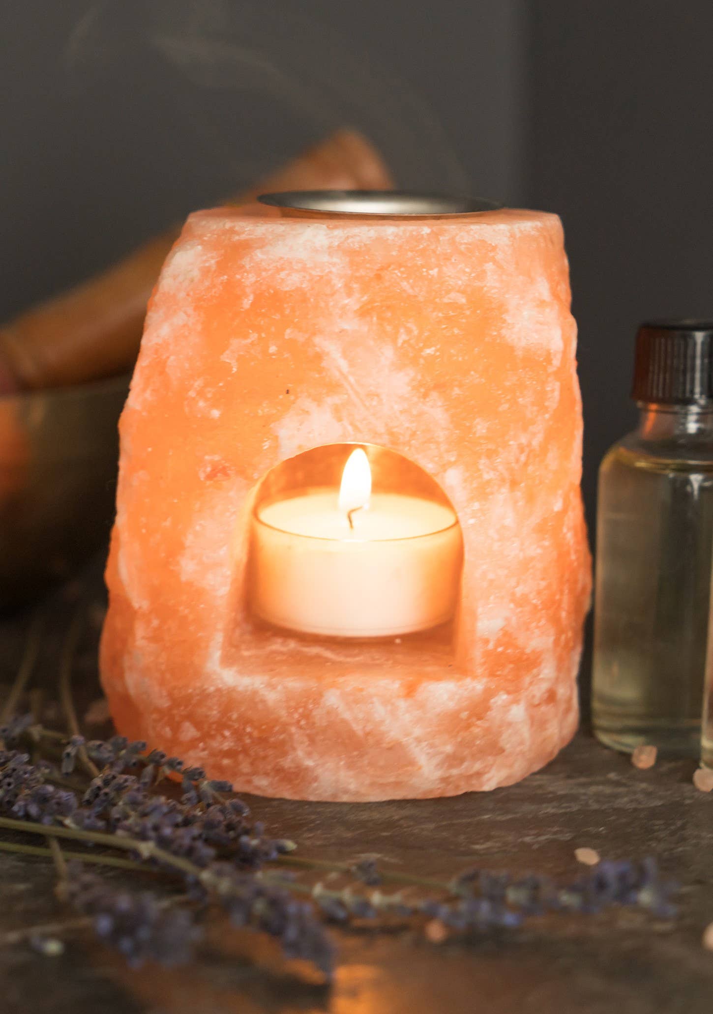 Namaste - Wholesale Oil Warmer - Natural Himalayan Salt Oil Burner1