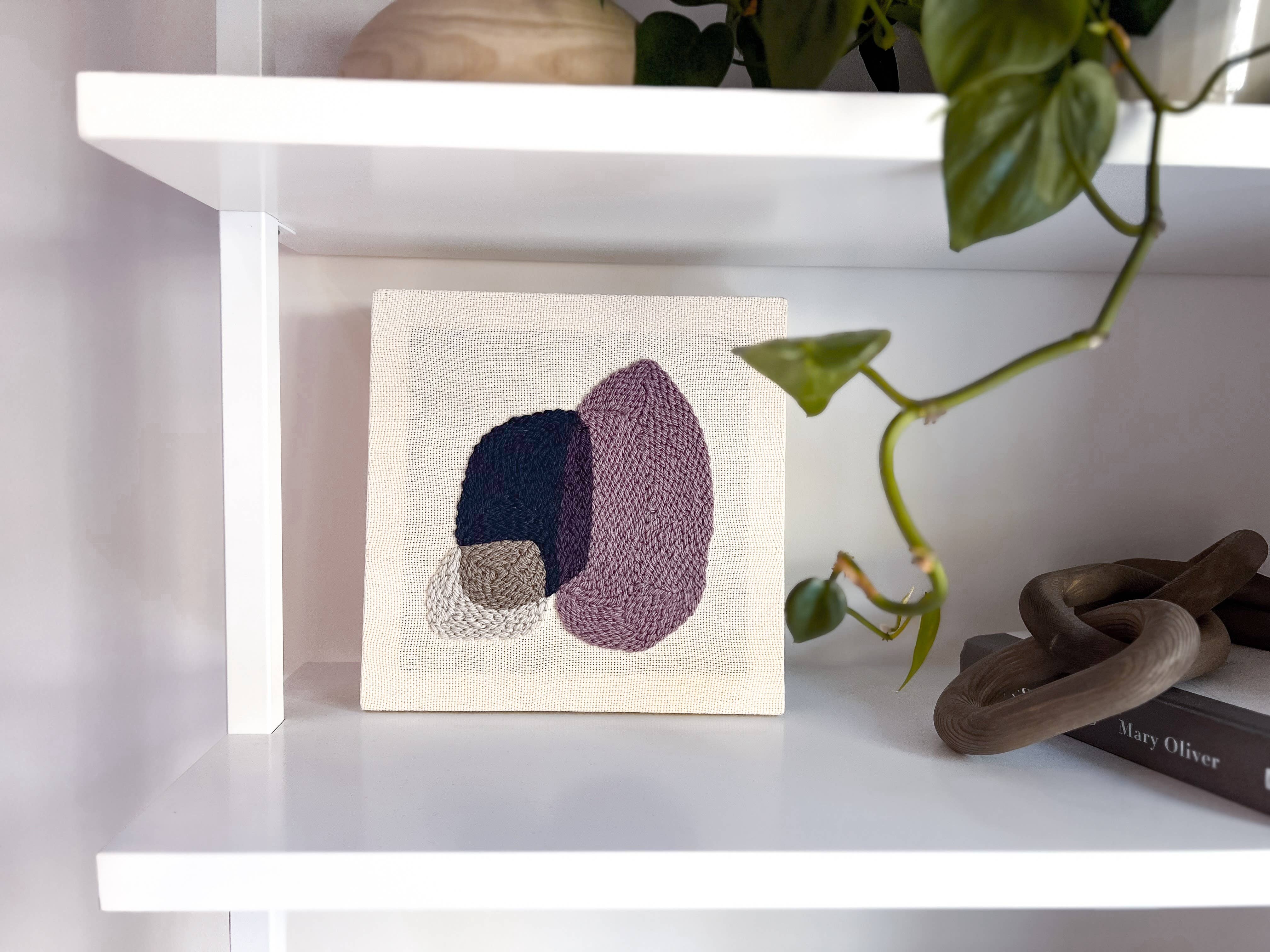 Both Hands Crafts - Wholesale DIY Craft Kit - "Pebbles III" - Beginner Punch Needle Kit - Wall Art0