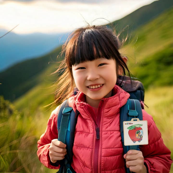 Richard Scarry--Lowly in Apple Car Bag Tag for wholesale by LaserMach