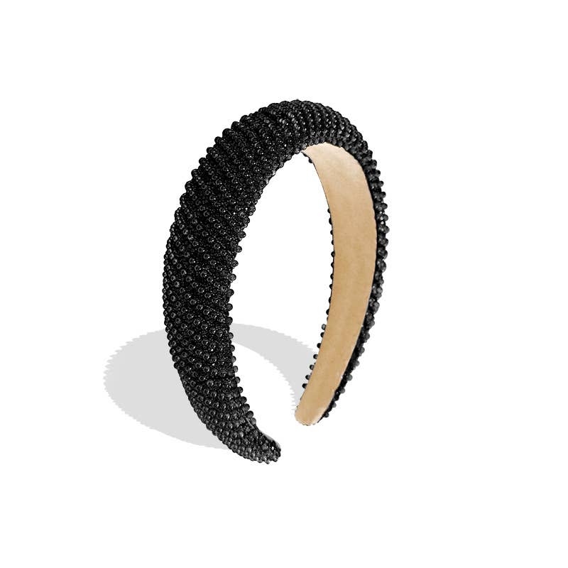 AMORINO SRL - Wholesale Fashion Headband - Women's - HAIRBAND WITH PEARLS AND COLORED RHINESTONES1